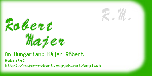 robert majer business card